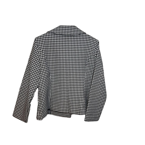 Dana Kay Women's 14 Collared Padded Shoulders Geometric Design Blazer - Picture 3 of 3